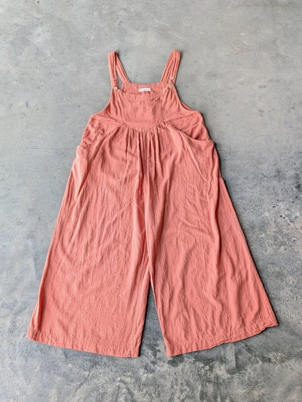 Natural Life Carrington Jumpsuit Orange Cotton Wide Leg Overall Romper medium
